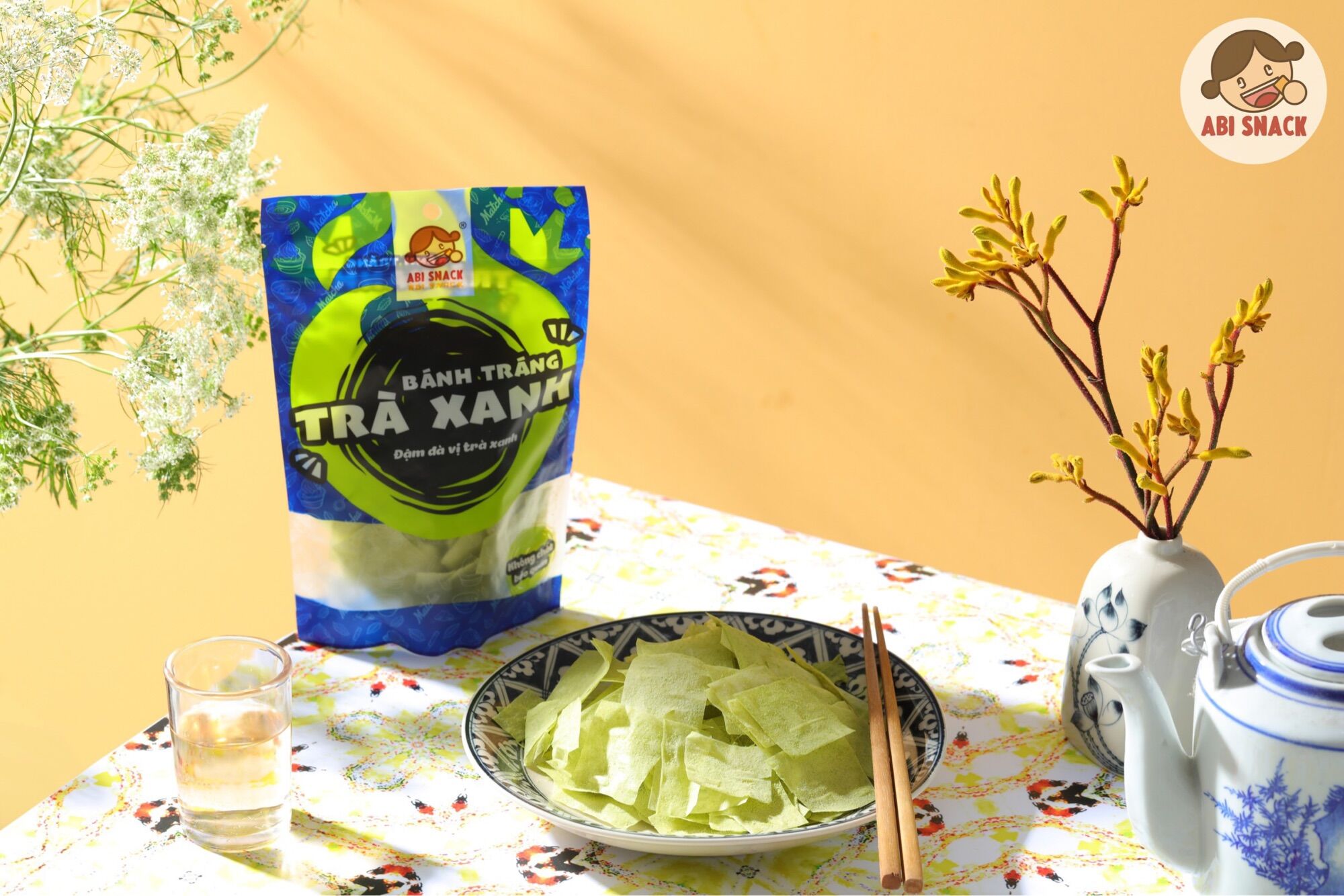 [ ABI_SNACK ] BÁNH TRÁNG VỊ TRÀ XANH