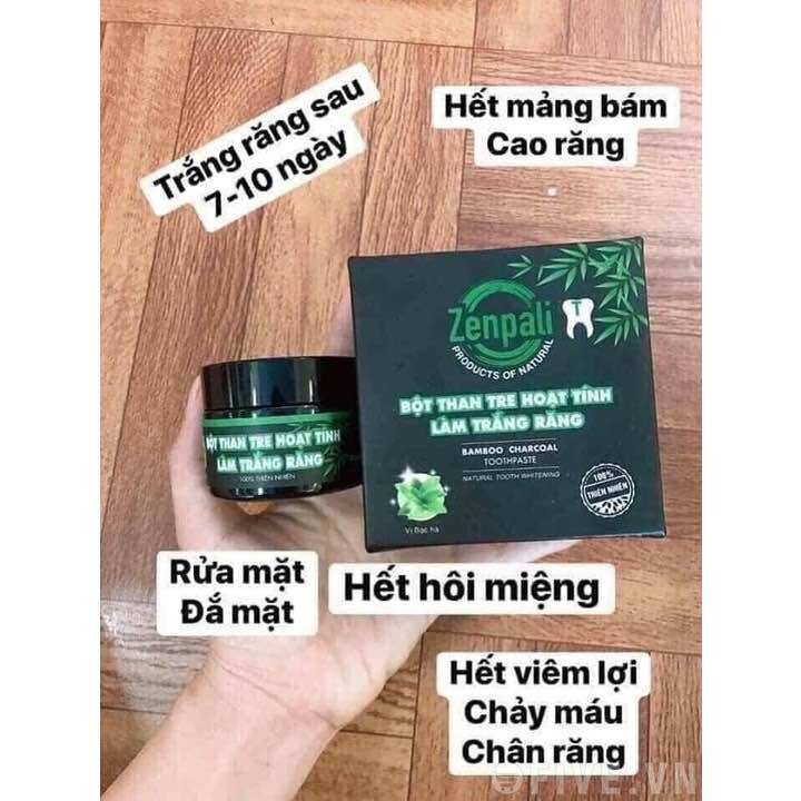 [CAM KẾT CHUẨN HÃNG] Bột than tre hoạt tính trắng răng Zenpali