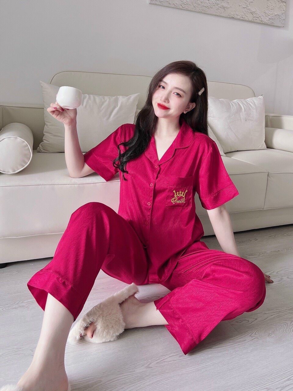 (50-100kg) Đồ Bộ Lụa Xước Bigsize Cao Cấp