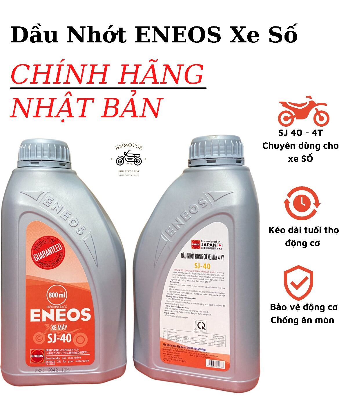 Dầu Nhớt Eneos Nhật Bản xe máy số