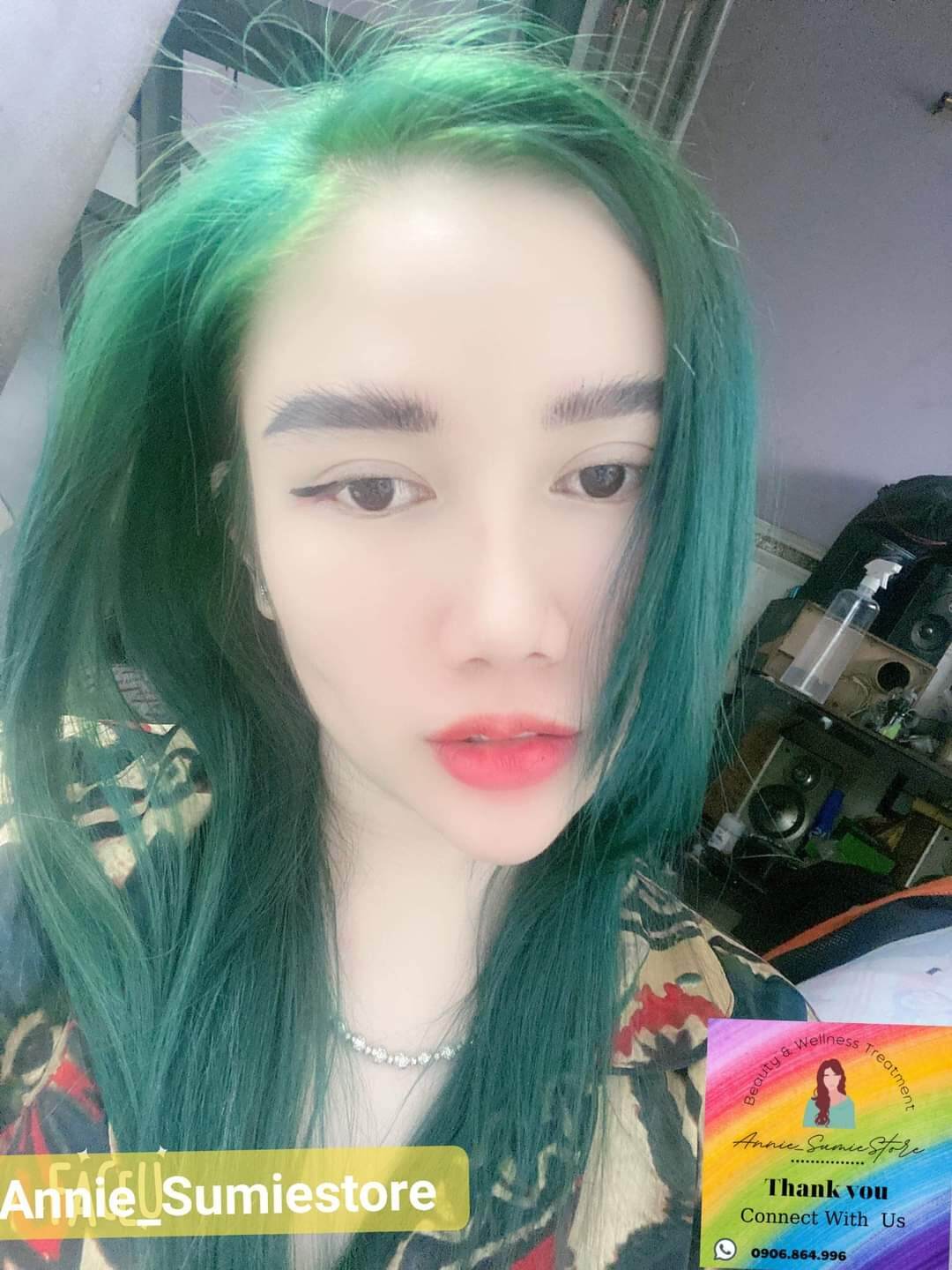 Thuốc nhuộm tóc MÀU XANH RÊU