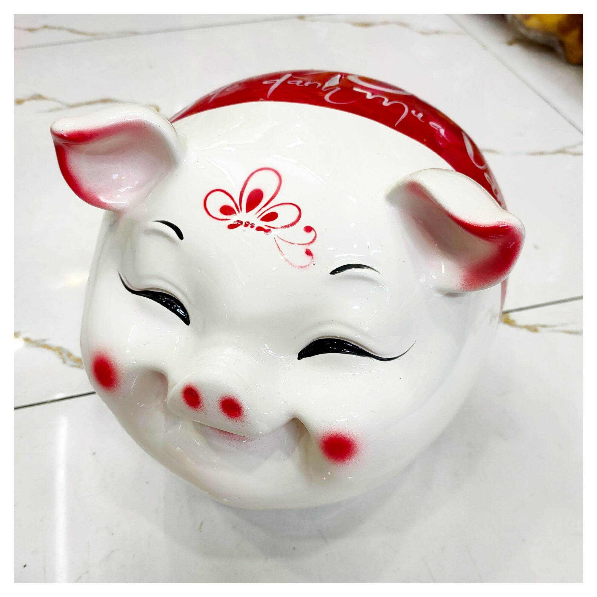 heo đất tiết kiệm HEO CƯỜI NHIỀU MÀU (cao 20 cm dài 20 cm chứa được 1000 tờ tiền)