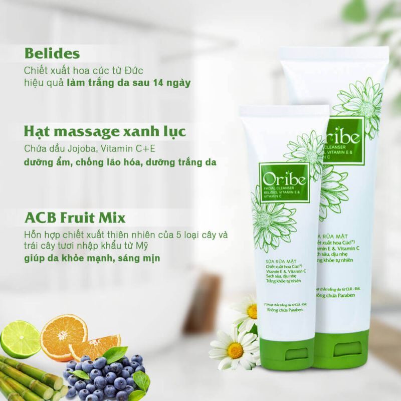 Sữa rửa mặt Oribe - Sữa rửa mặt dịu nhẹ. giúp da sạch. dưỡng ẩm dịu nhẹ. trắng sáng mịn màng