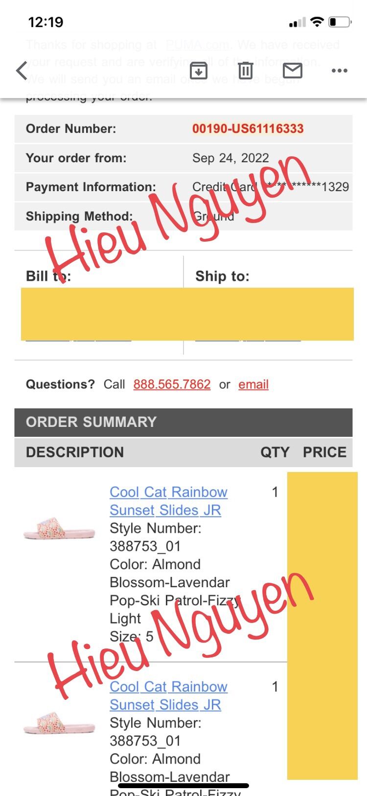 [AUTH-CÓ BILL] DÉP PUMA COOL CAT FLORAL