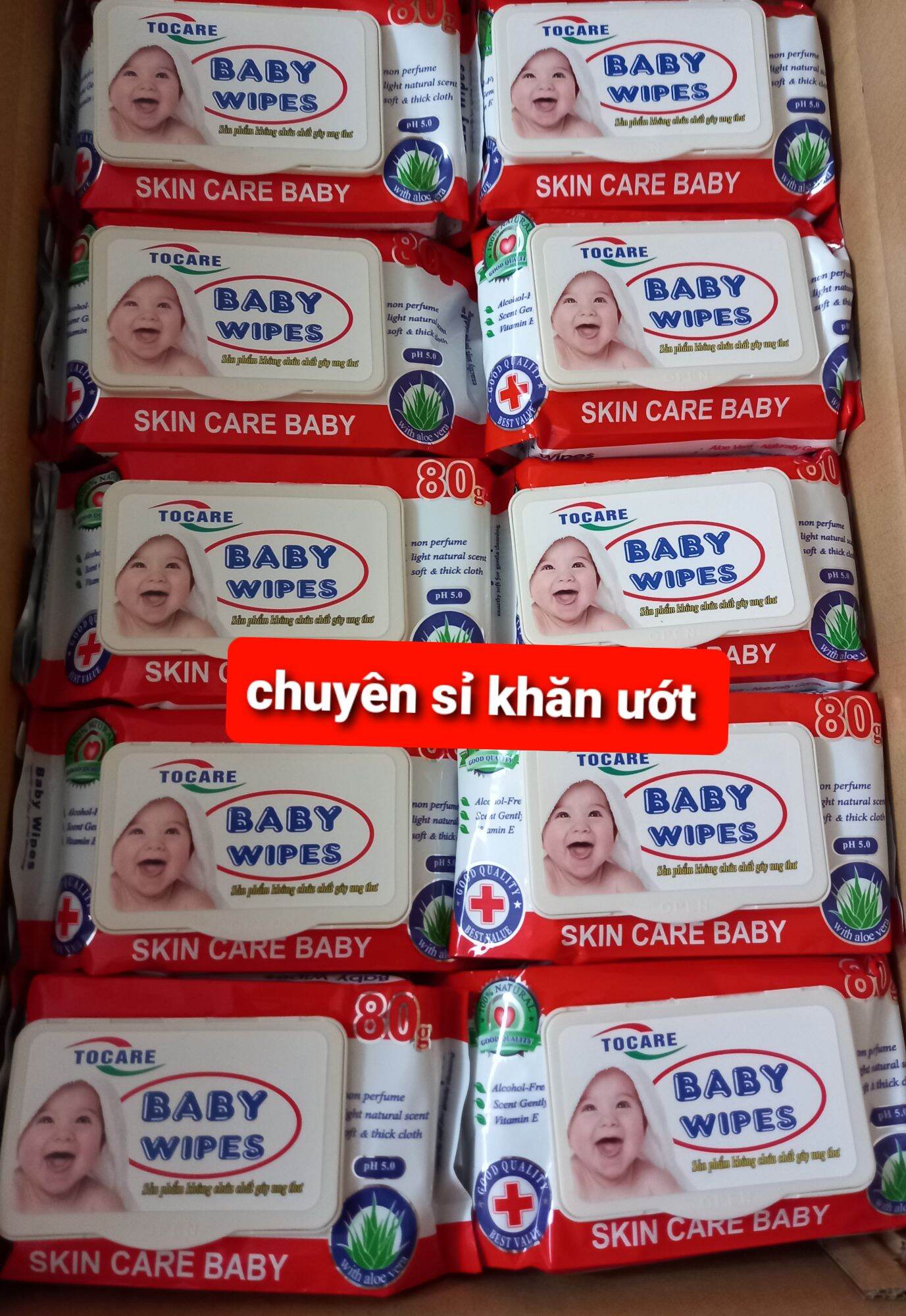 Khăn ướt baby wipes 80g.
