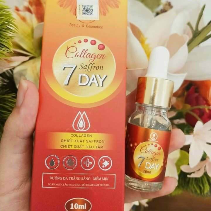 COMBO 5 CHAI SERUM COLLAGEN SAFFON  7 DAY OLIC (bao chek hàng Cty nếu giả hoàn tiền 100%)