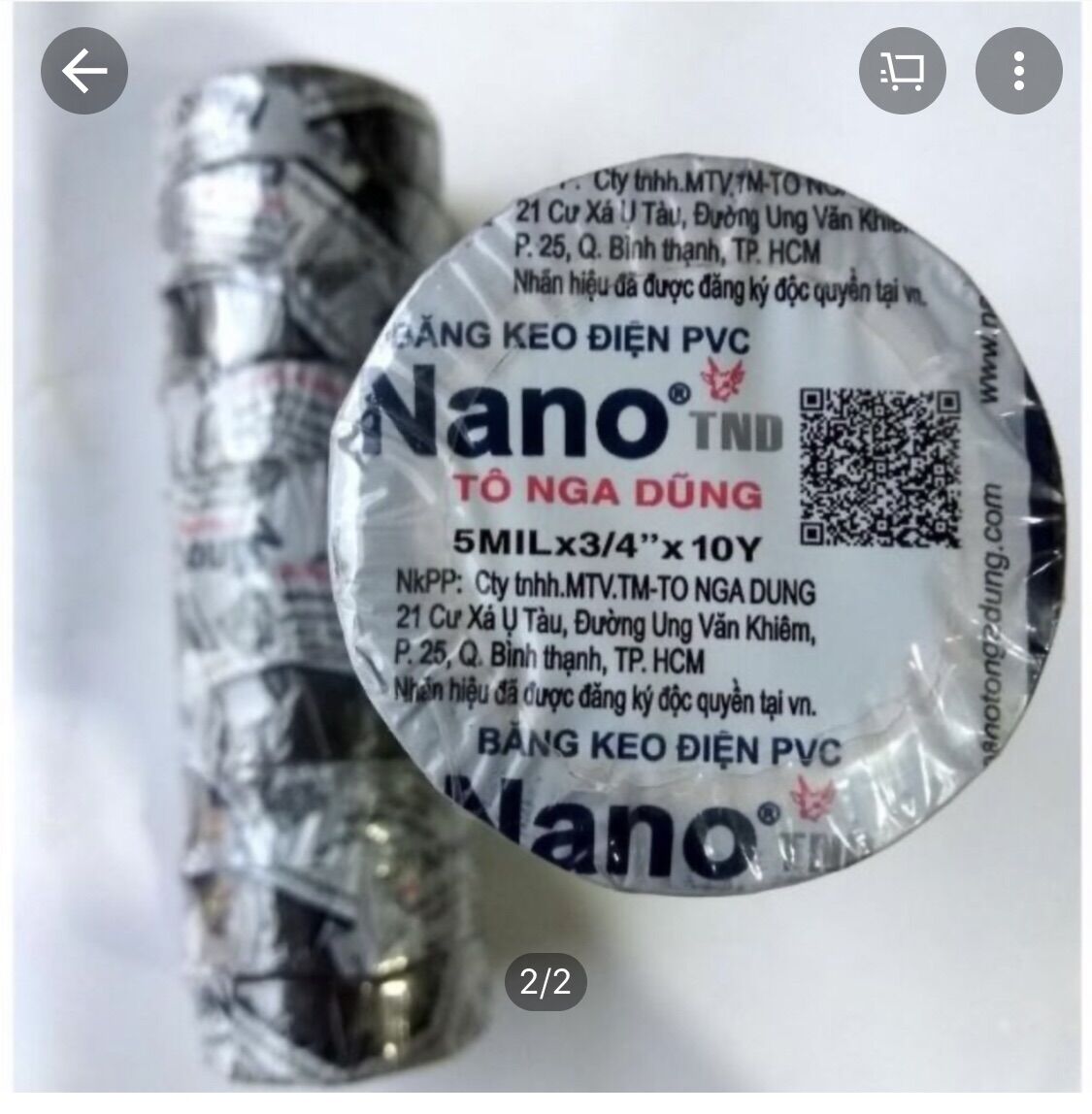 Băng Keo Nano Đen Cách Điện Nhỏ và Lớn