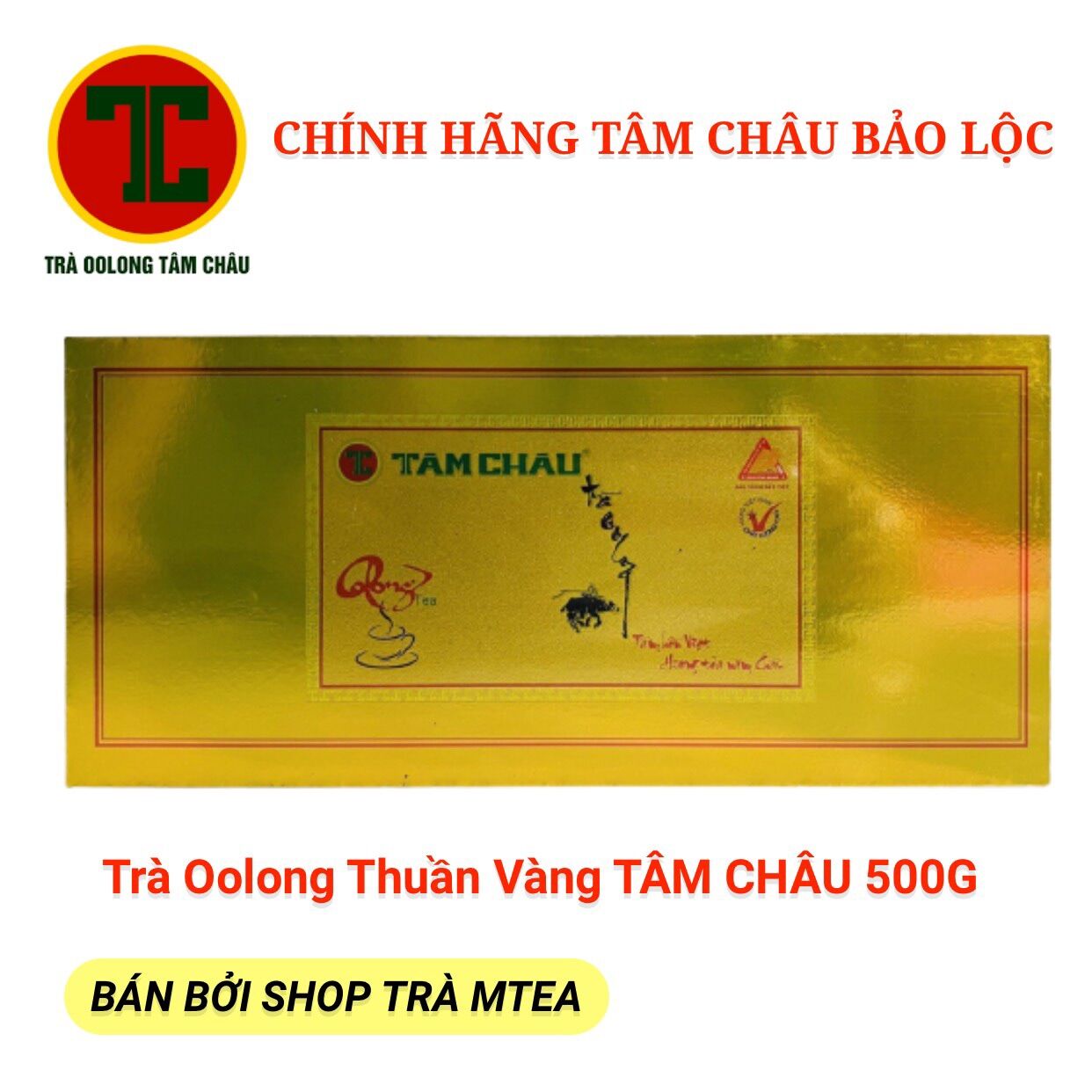 HCM Trà Ooloong Thuần Vàng Tâm Châu (50 gói x 10gr) - Tâm Châu Chính Hãng