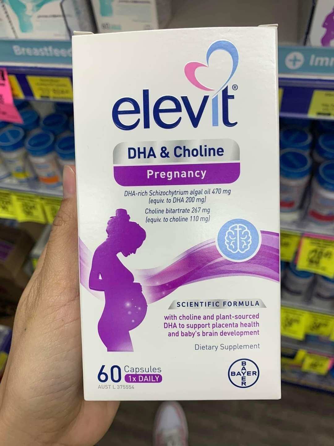 Elevit DHA & choline for pregnancy breastfeeding 60 viên
