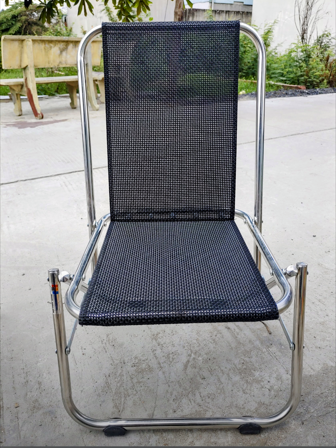 Ghế xếp inox vải lưới textilene