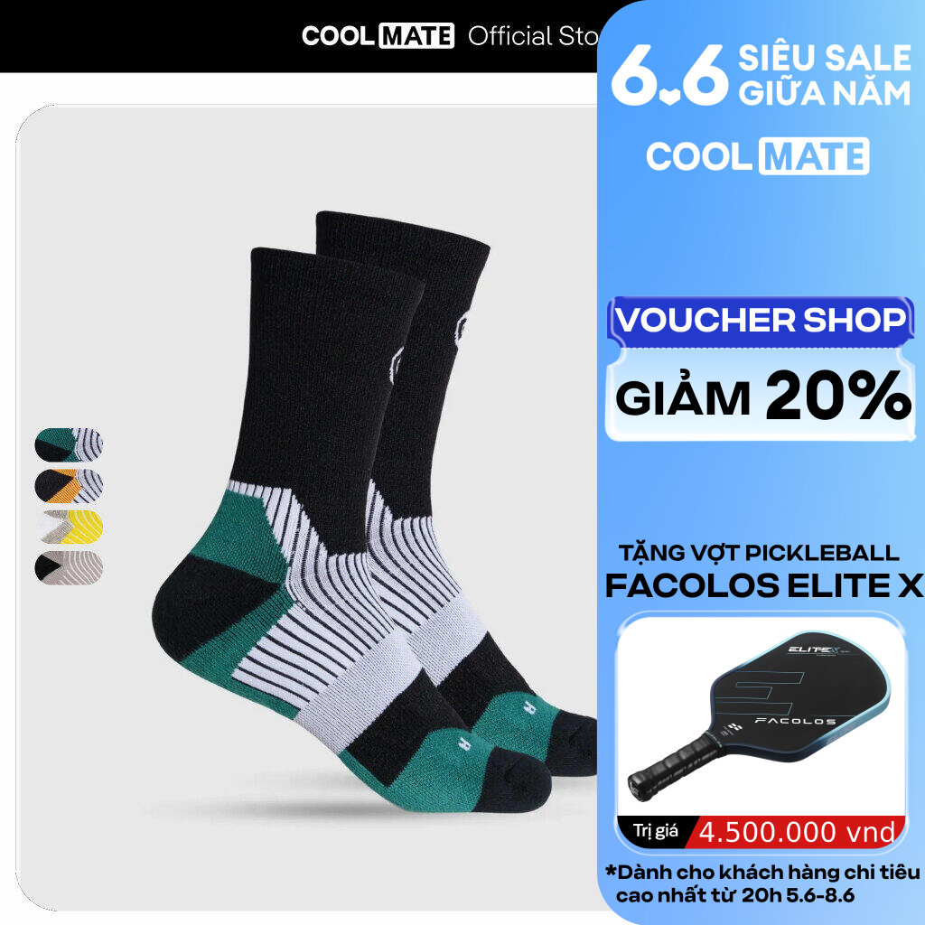 Tất/Vớ thể thao cổ dài Compression Cushion Coolmate