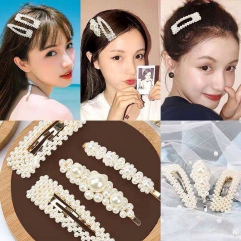 sét 4 kẹp tóc mái Hàn Quốc nữ