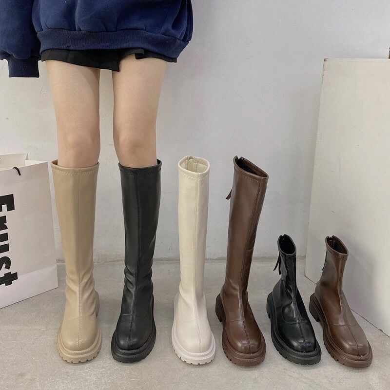 GIÀY BOOT ĐÙI NỮ CAO CẤP ĐẾ RĂNG CƯA DÀY
