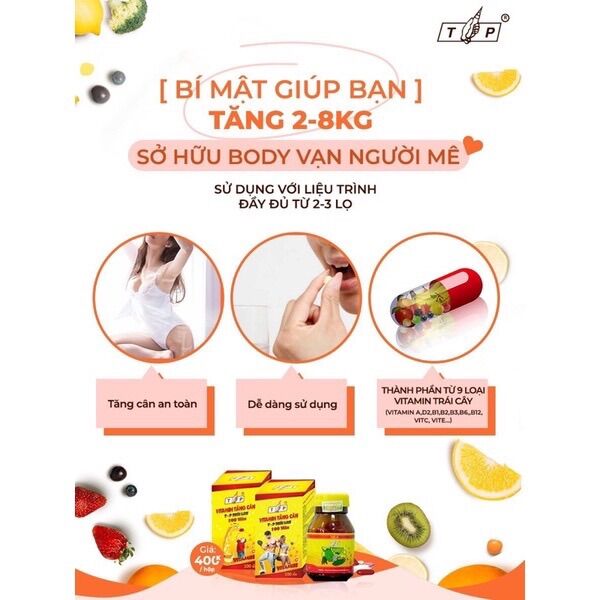9 Vitamin. Tăng Cân TP Thái Lan ( Có check mã vạch sản phẩm )