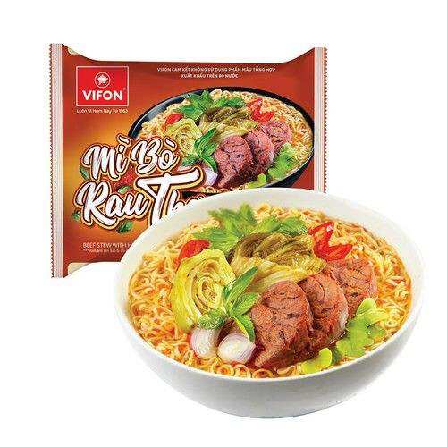 Mì Bò Rau Thơm Vifon Gói 60g x Thùng 30 Gói