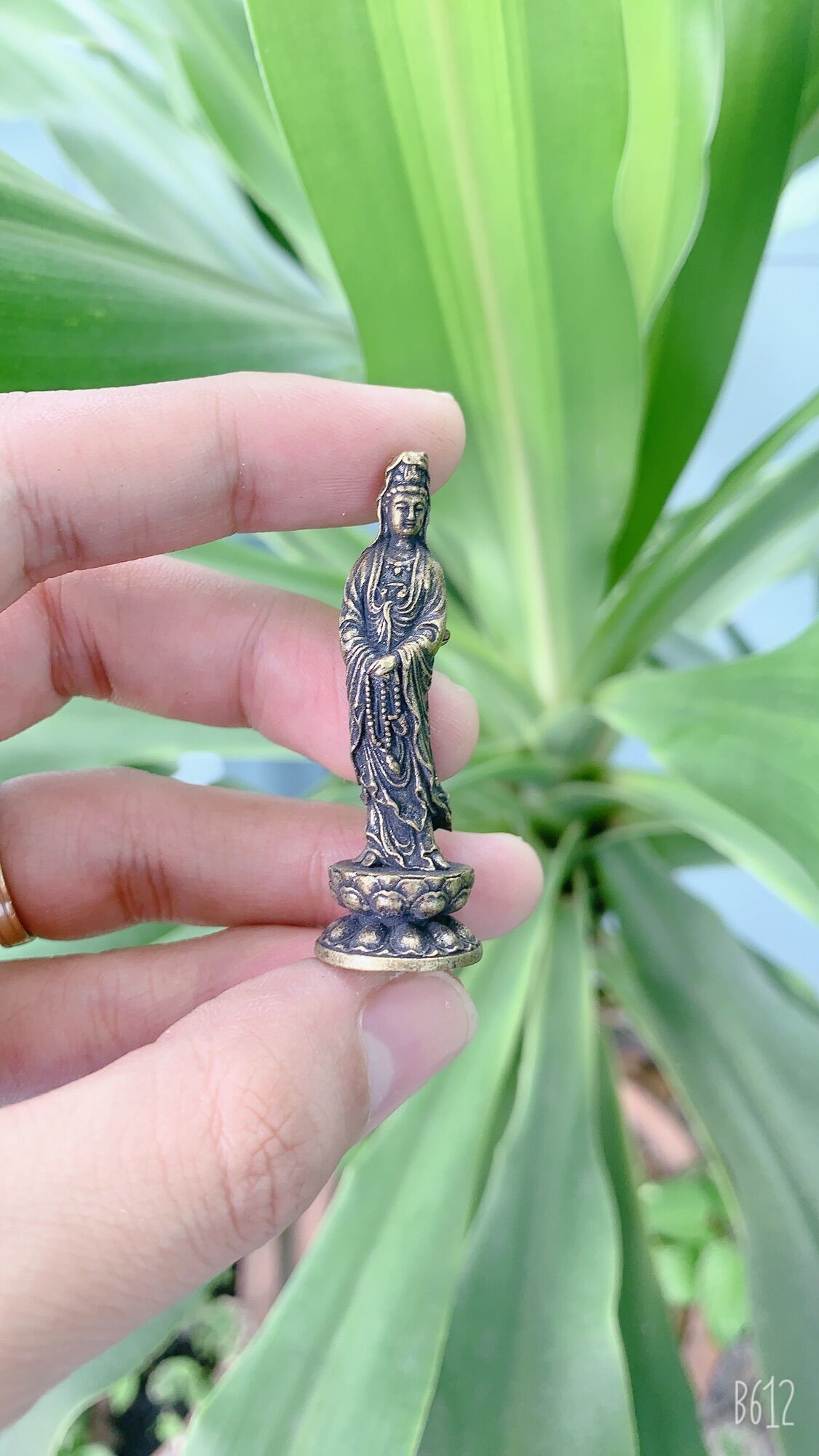 Tượng đồng Phật bà quan âm mini 5 cm