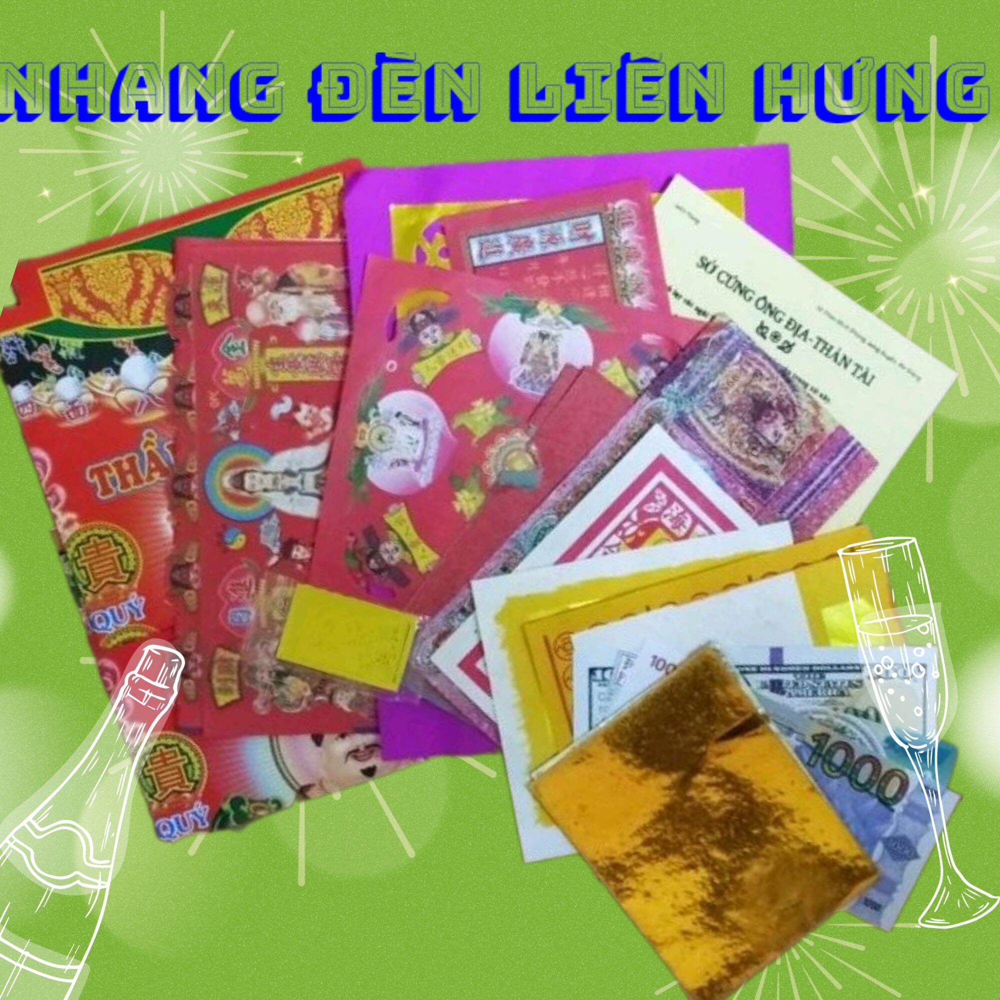 1 bộ giấy cúng Thần Tài-Ông Địa (kèm sớ + mâm cúng)