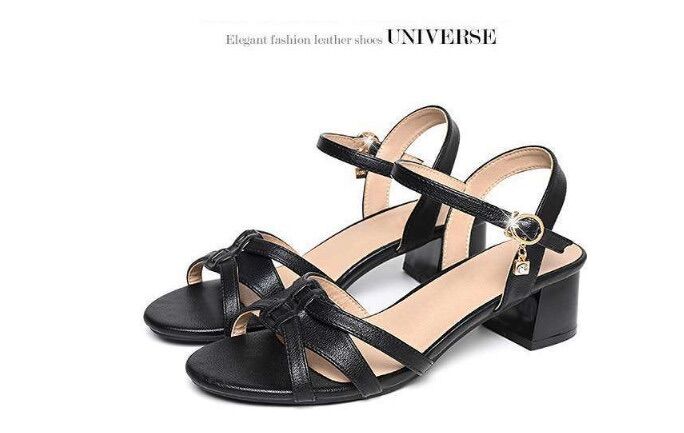 Giày sandal gót vuông quai Đan gpshop 5p @₫₫
