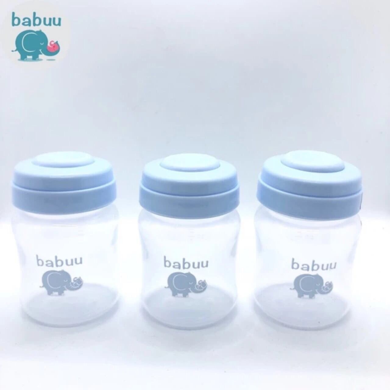 Bộ 3 bình trữ sữa 120ml BaBuu nhật bản [trữ tối đa 150ml]