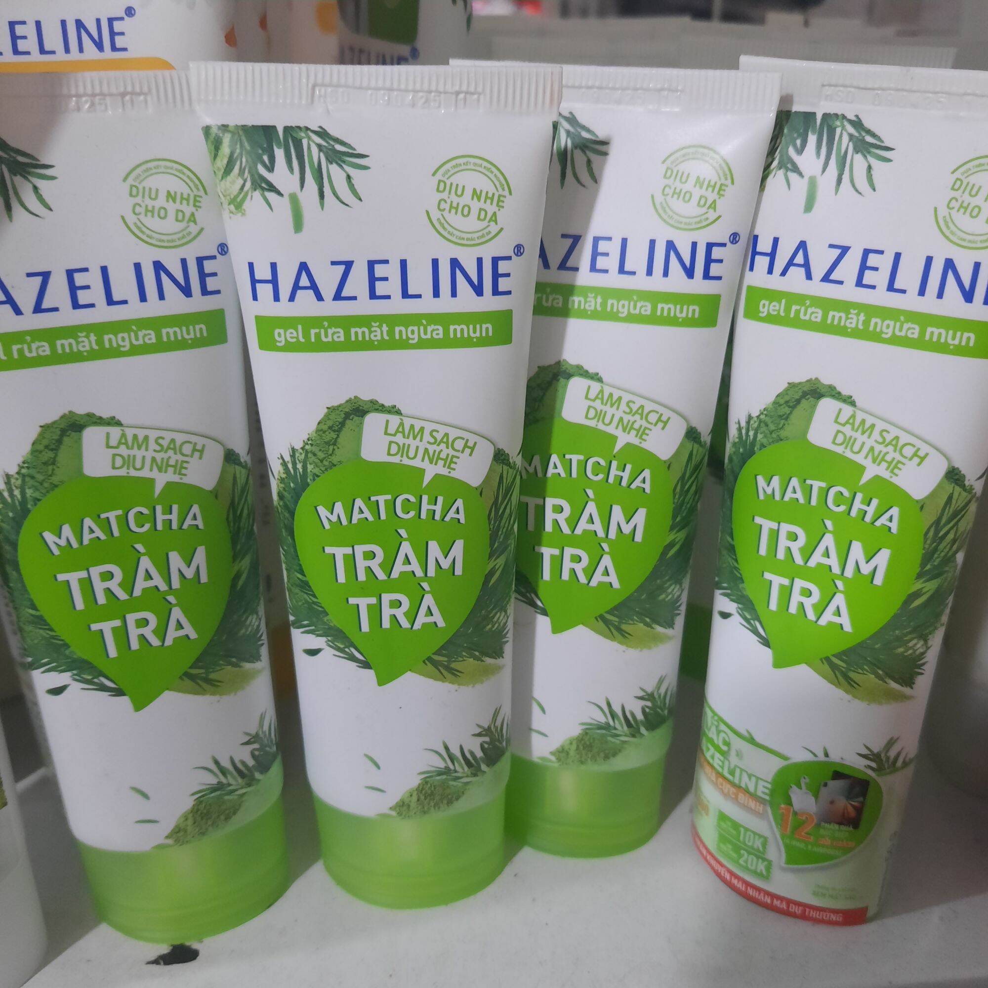 Sữa rửa mặt hazaline trà xanh tàm trà 50ml