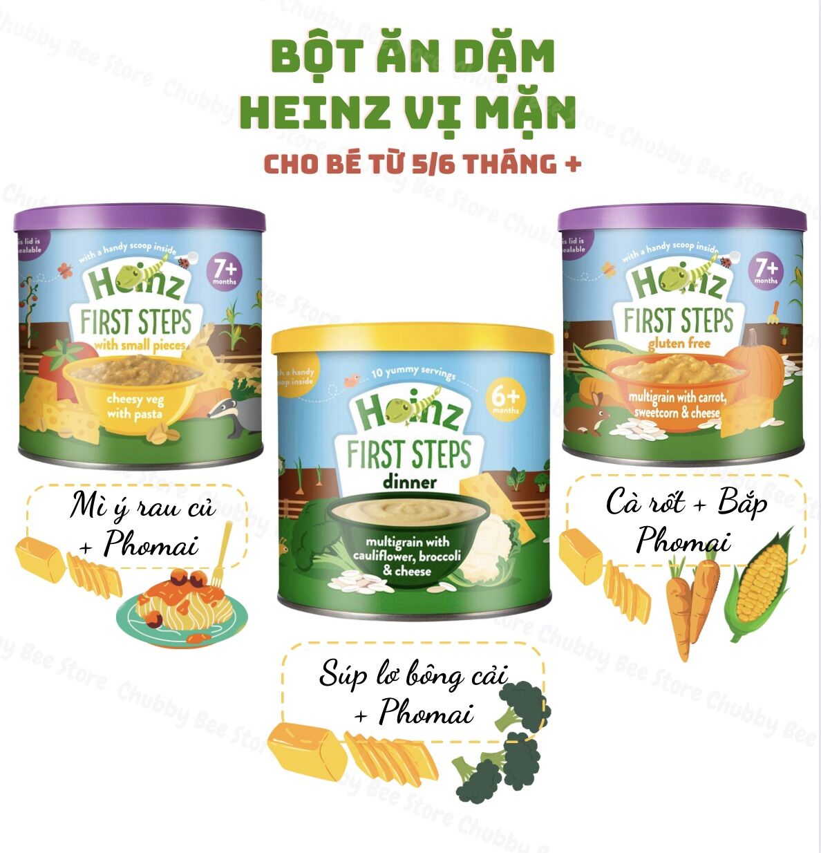 [Date 02/2024] Bột ăn dặm Heinz từ Anh Quốc cho bé từ 4/6 tháng