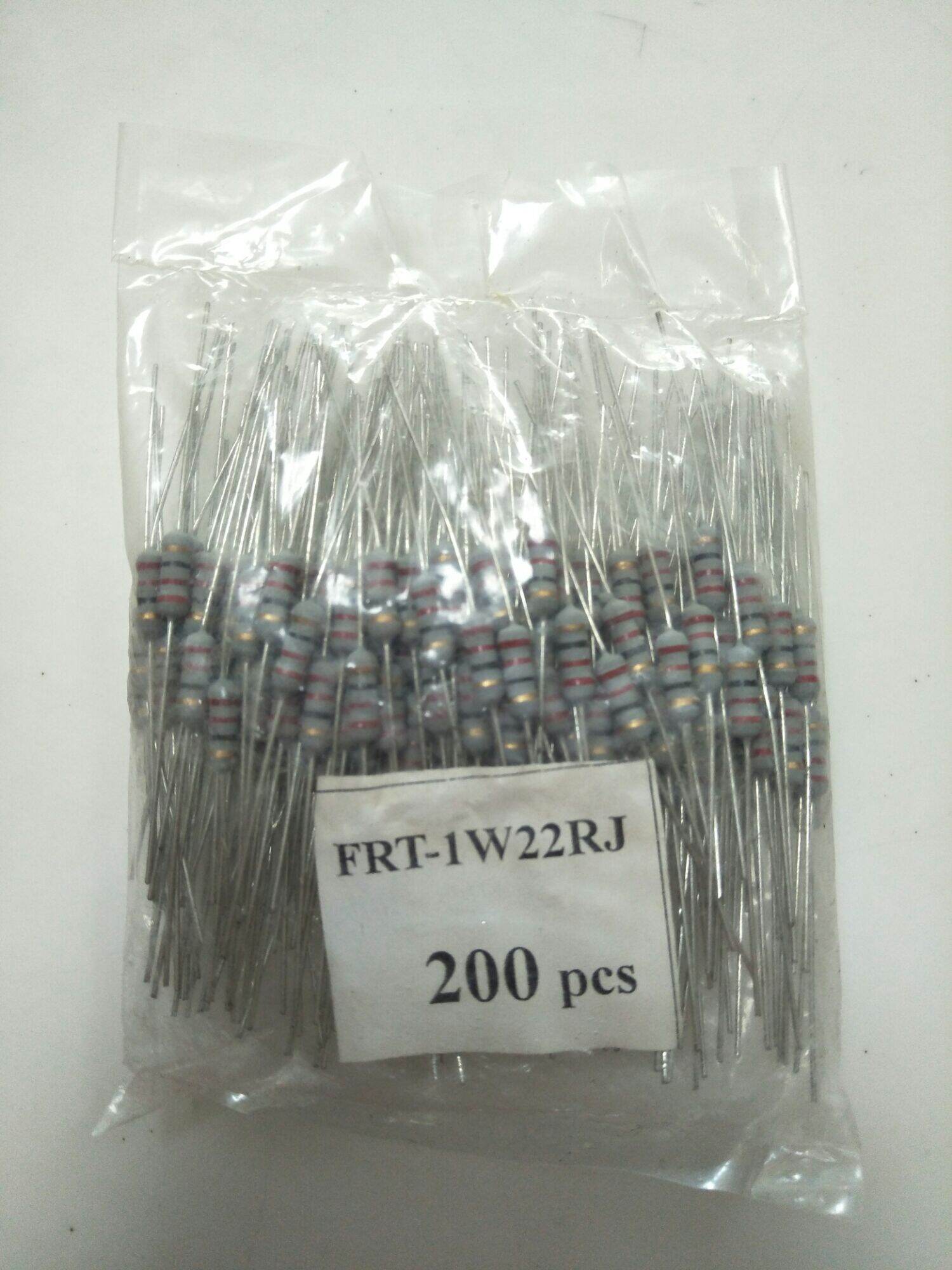 Bịch 200 điện trở xịn 22 ôm, chân đồng, 1/2 w
