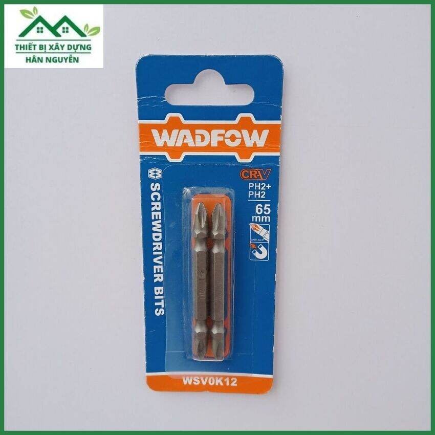 Mũi vít 2 đầu ph2+ph2 65mm wadfow wsv0k12 có nam châm,bộ mũi bắt vít