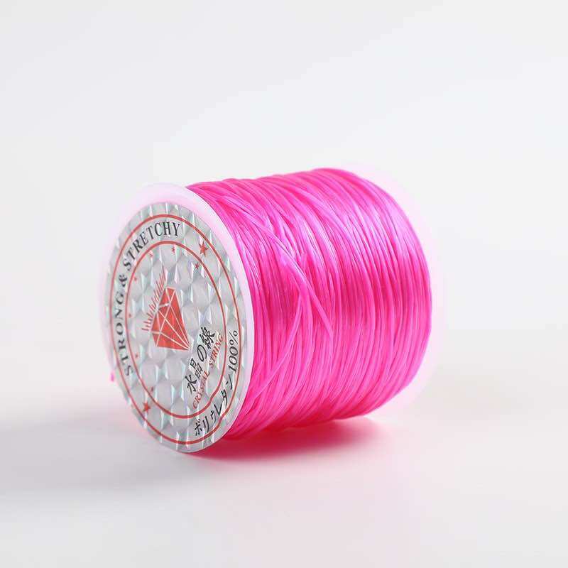 Chỉ chun co giãn xâu vòng loại đẹp cuộn thun cước lụa đầy 60m