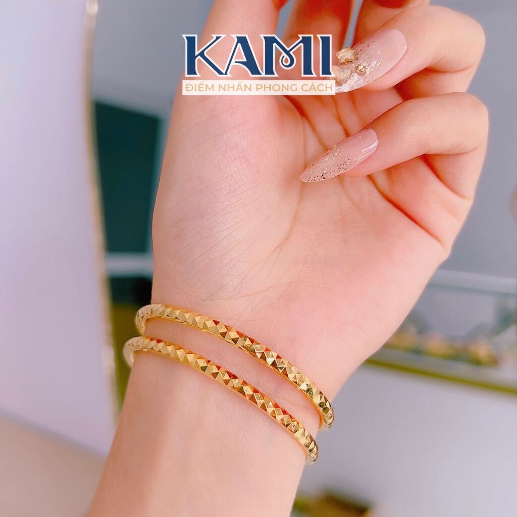 Ximen mẫu mới vòng tay cặp khoá lưỡi gà hoạ tiết kim cương khắc ký hiệu Kami
