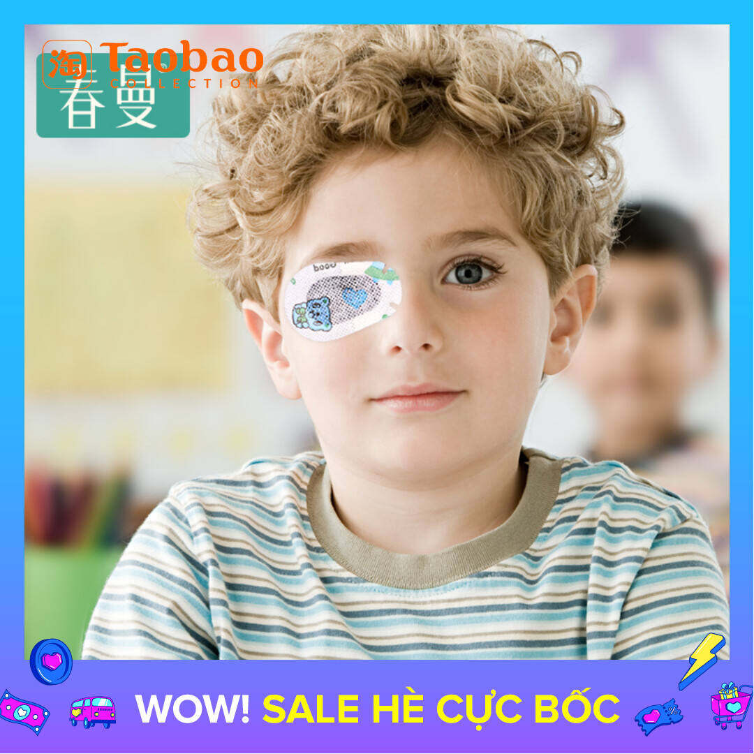 Miếng Dán Mắt Che Ánh Sáng Nhược Thị Che Phủ Toàn Bộ Chụp Mắt Đơn Che Chắn Một Mắt Tập Luyện Mắt Lác Trẻ Em Miếng Dán Che Mắt Kính Mắt