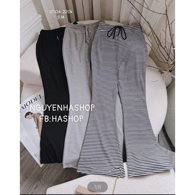 Quần ống loe lưng thun ôm body q6 🤗