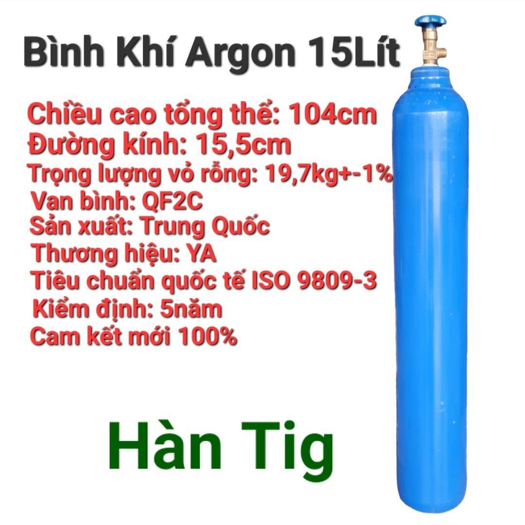 Bình khí Argon hàn Tig 10Lít