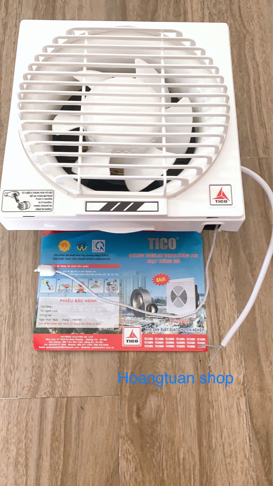 Quạt hút tường 20av6 tico-2 chiều.