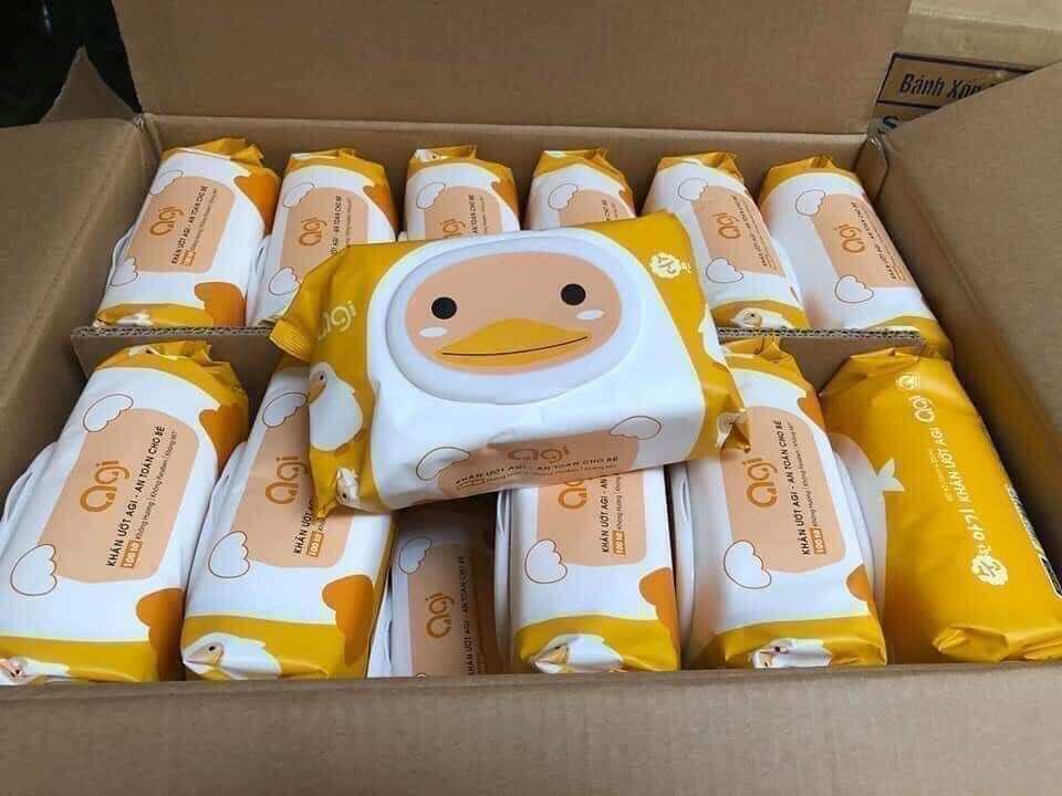 khăn ướt Agi không mùi 100 tờ cho bé