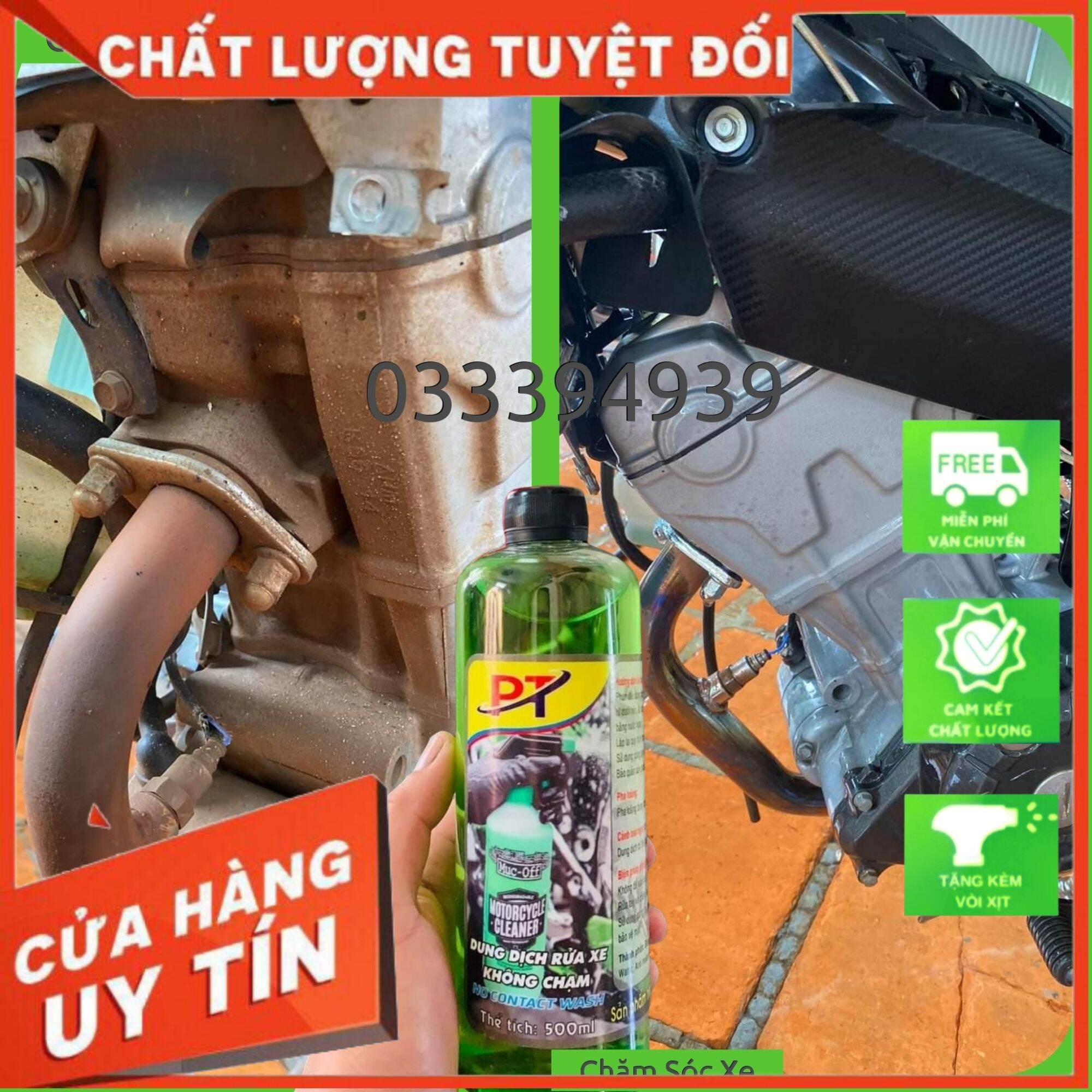[TẶNG KÈM VÒI XỊT]NƯỚC RỬA XE KHÔNG CHẠM PT 500 ML, TẢY RỬA ĐA NĂNG