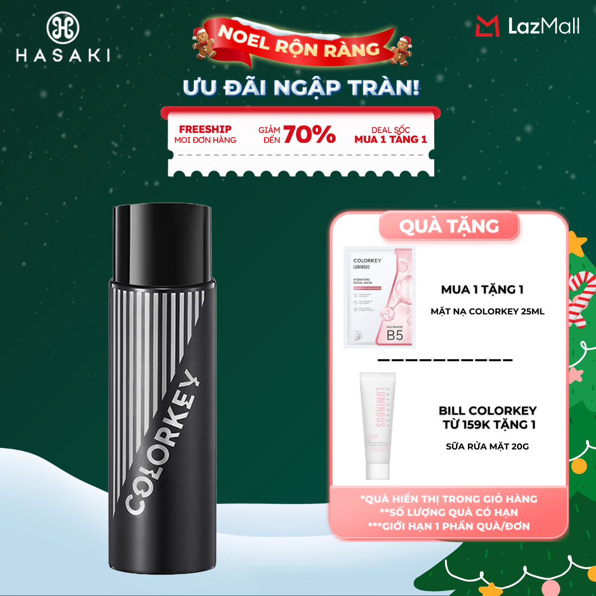   MUA LÀ CÓ QUÀ  Xịt Khoá Makeup Colorkey 100ml Hasaki Sản Phẩm Chính Hãng 