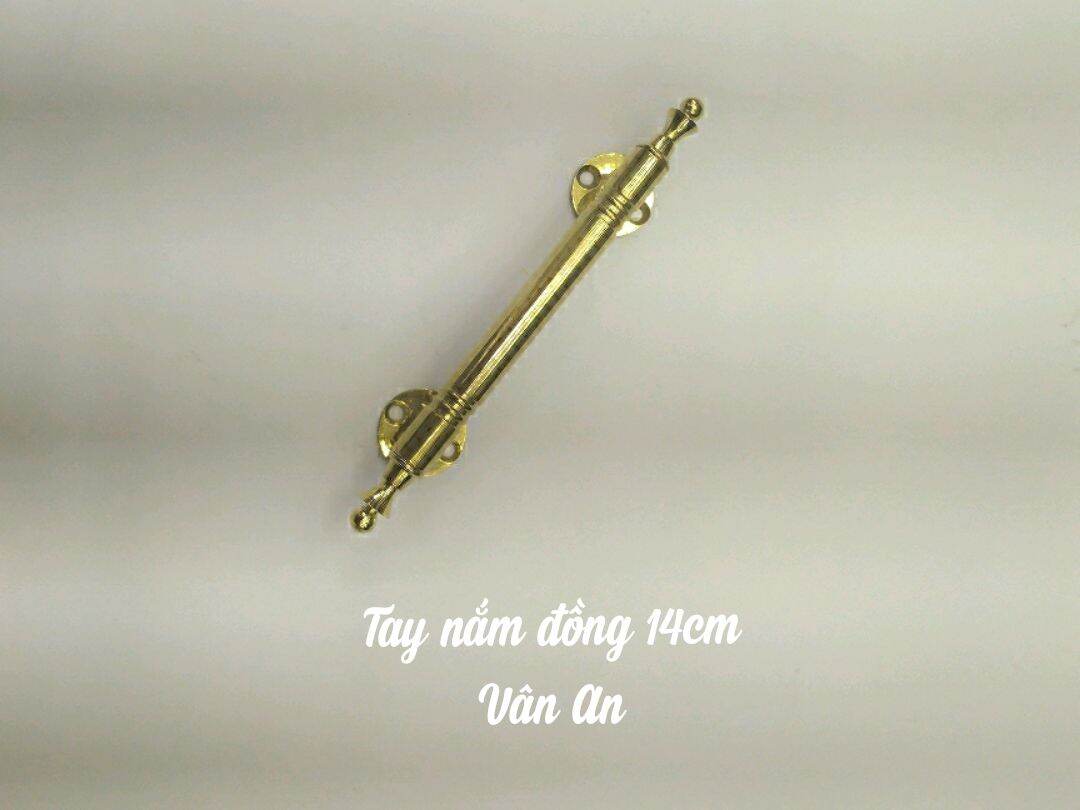 Tay nắm tủ đồng vàng dài 14cm