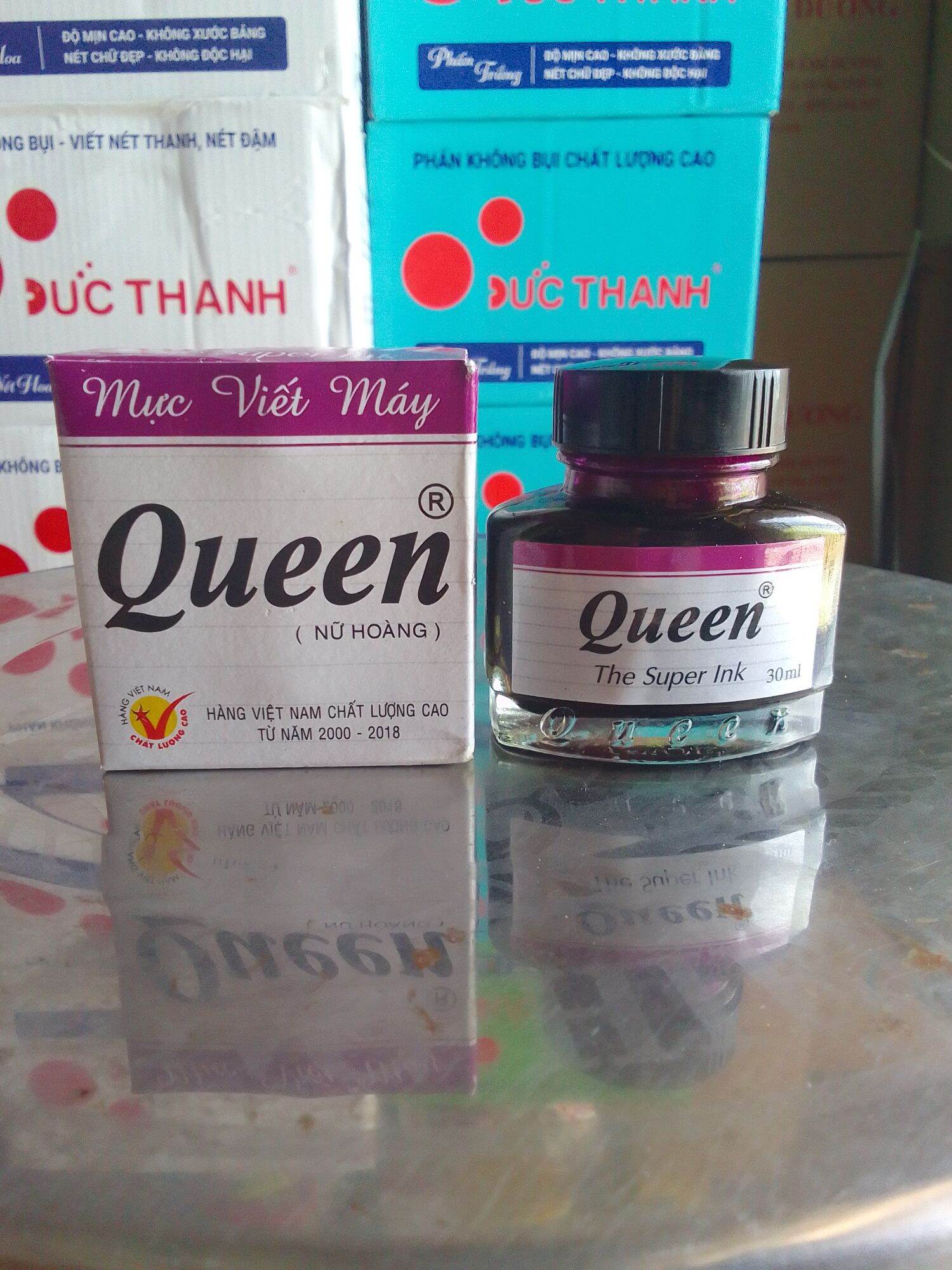 Mực bơm bút máy thương hiệu QUEEN 30ml màu tím