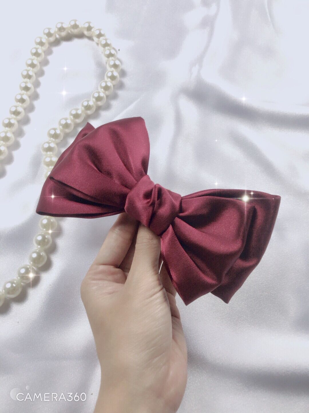 Kẹp Tóc Hình Nơ HandMade siêu to ( hình thật )