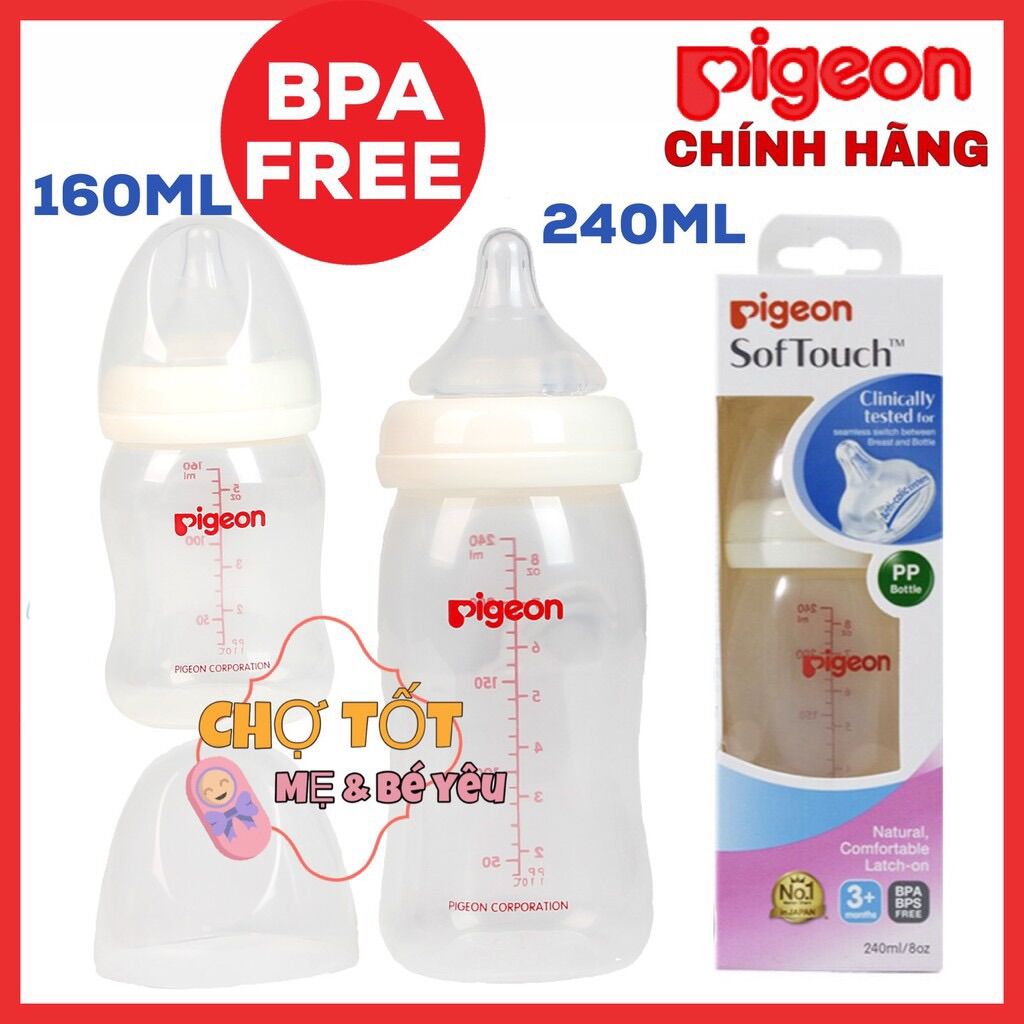 Bình sữa Pigeon SofTouch cho bé