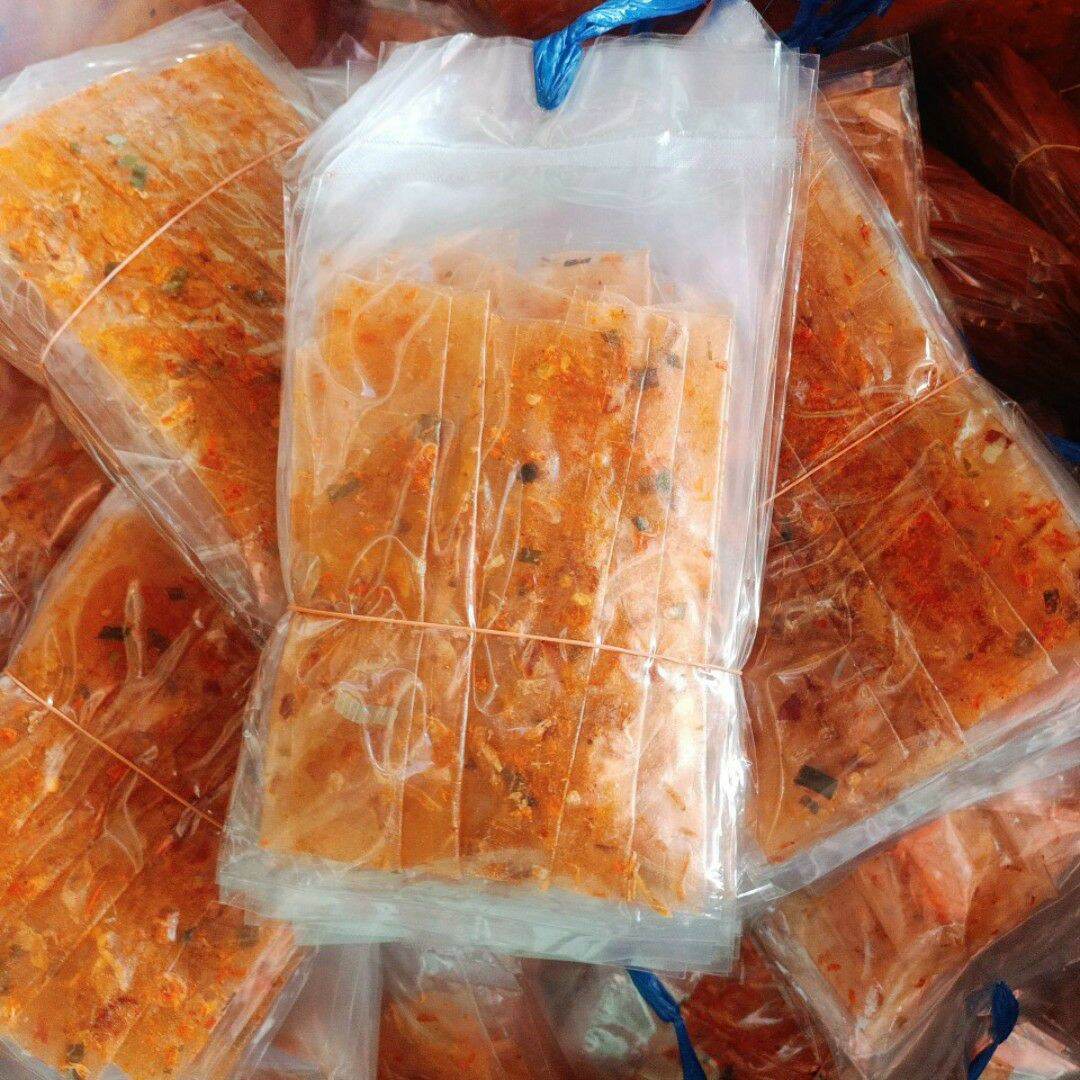 Bánh tráng dẻo tôm cuộn hành phi