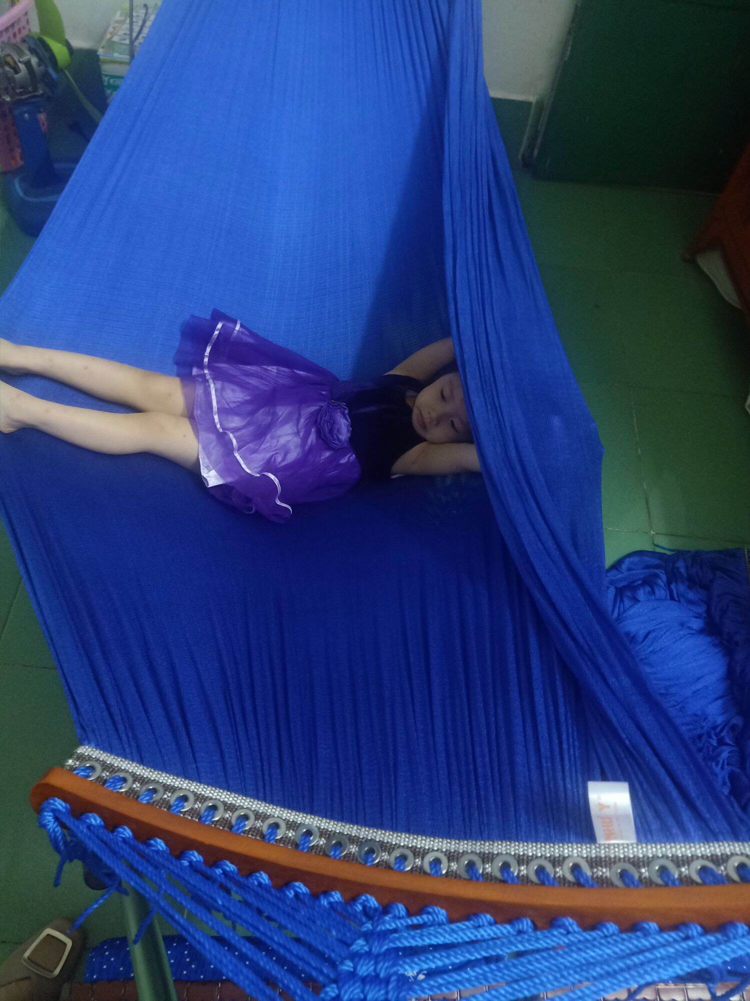 võng lưới  2lop cán gỗ cao cấp