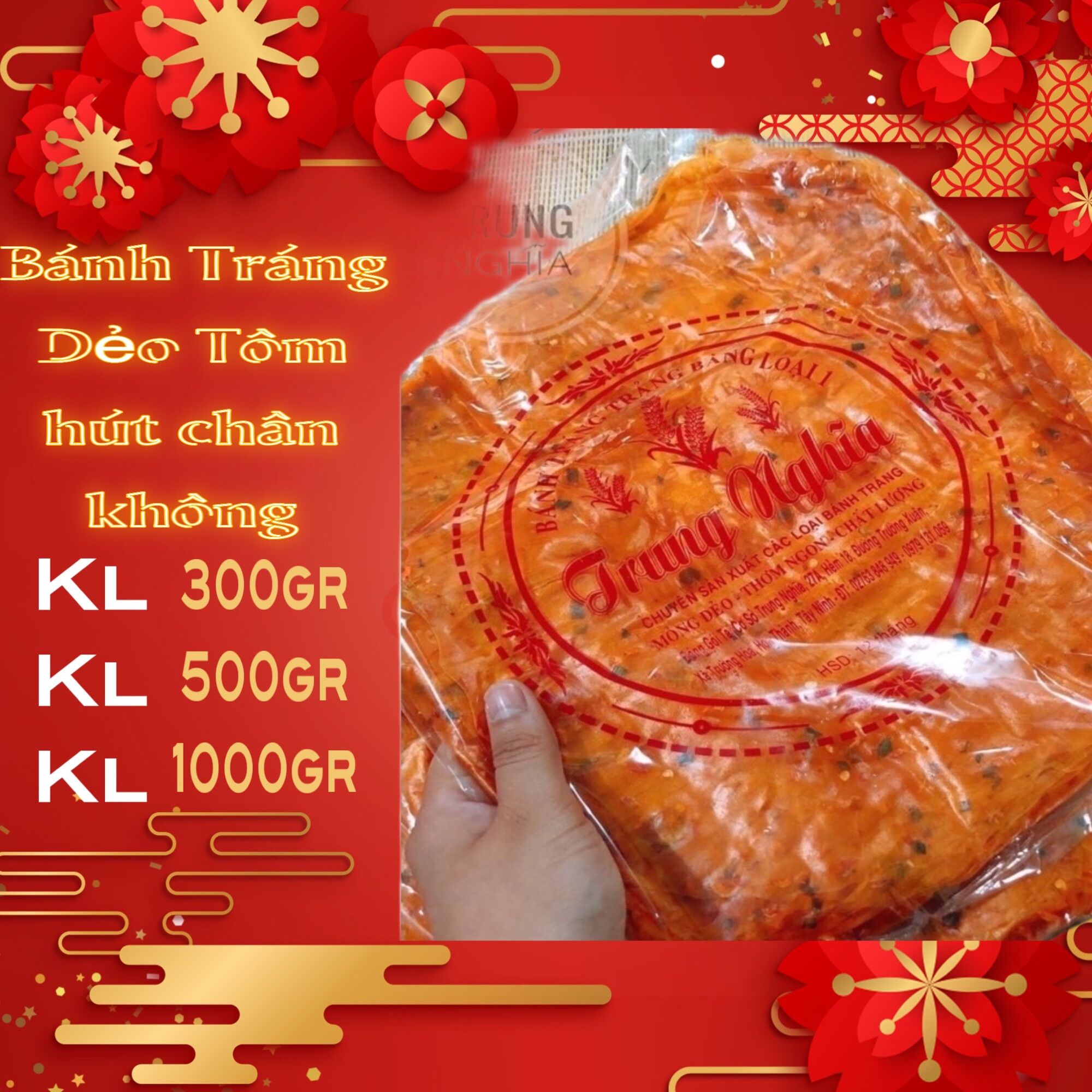 [1kg] Bánh Tráng Dẻo Tôm Trung Nghĩa
