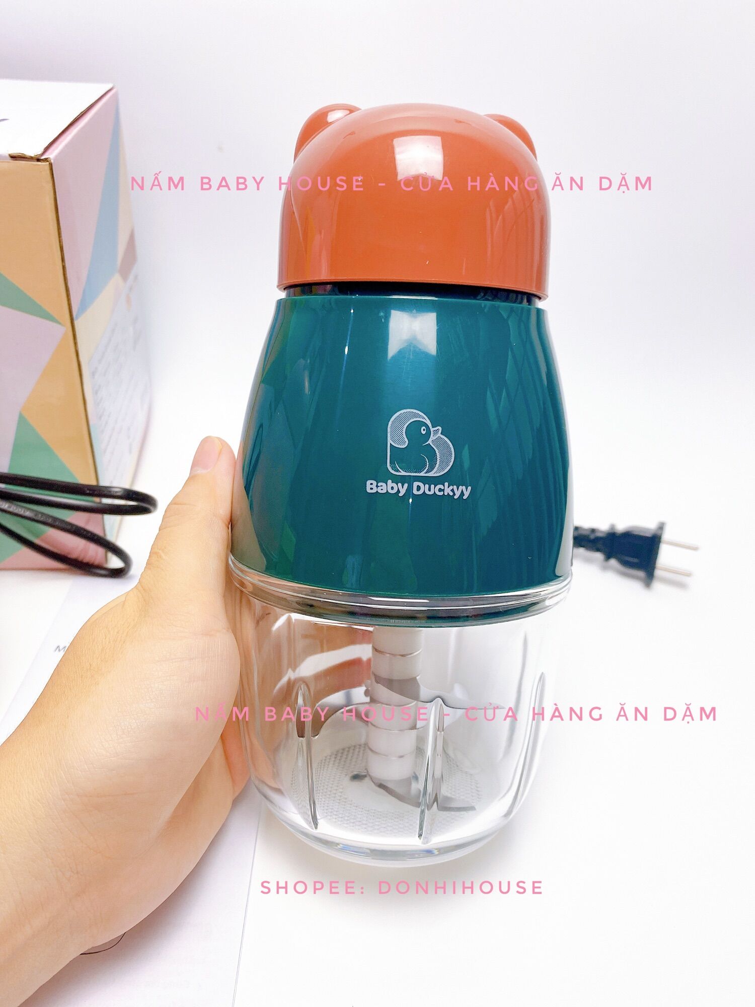 Máy xay đồ ăn dặm, xay thịt cá Baby Duckyy