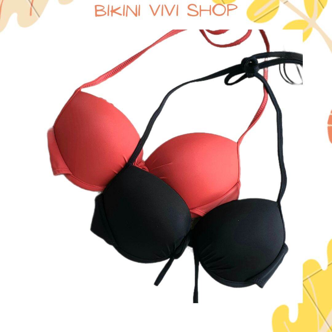 Áo bikini lẻ, áo bơi nữ nơ gọng nâng ngực màu đen, đỏ Vivi Shop