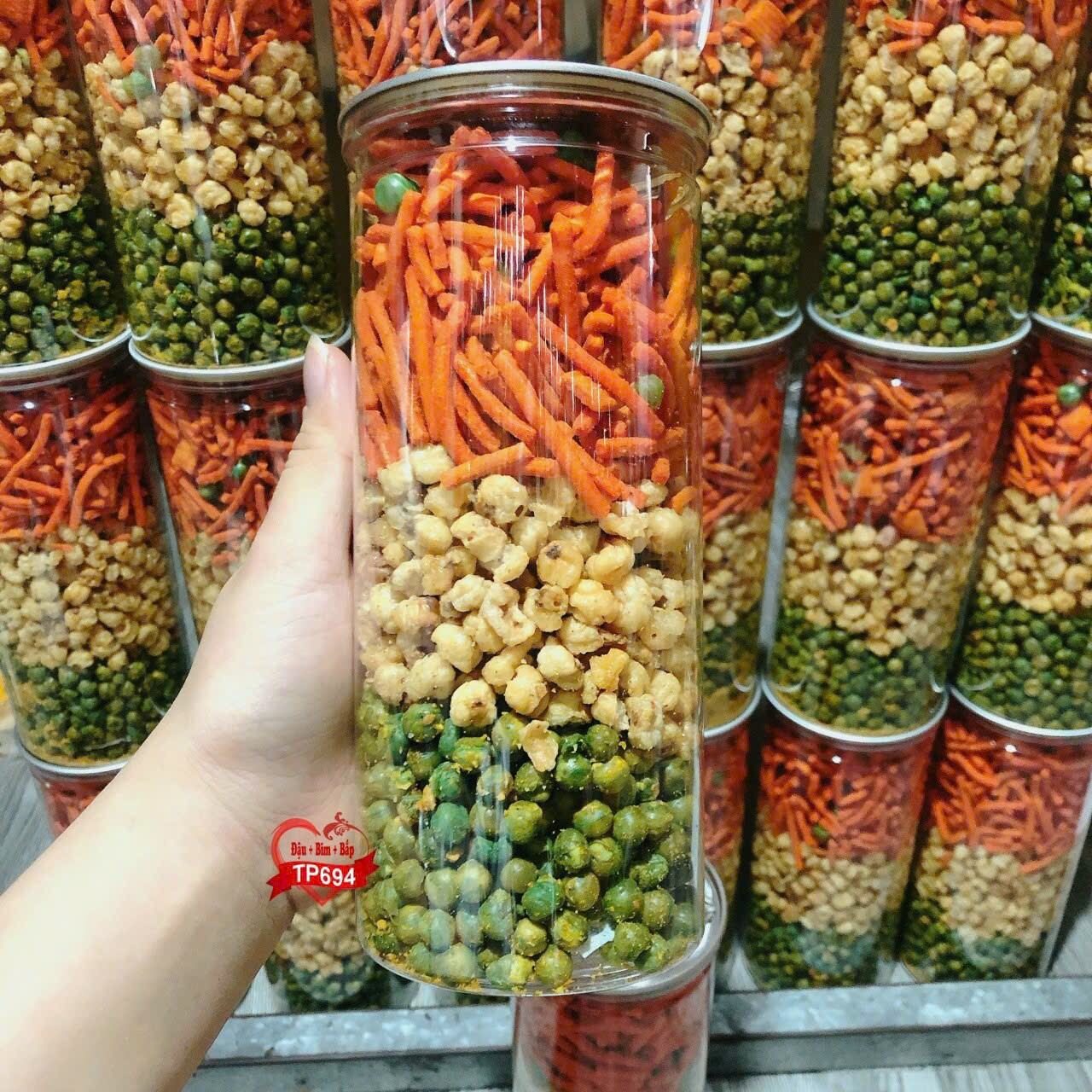 Đậu mix bắp rim  hủ 400g