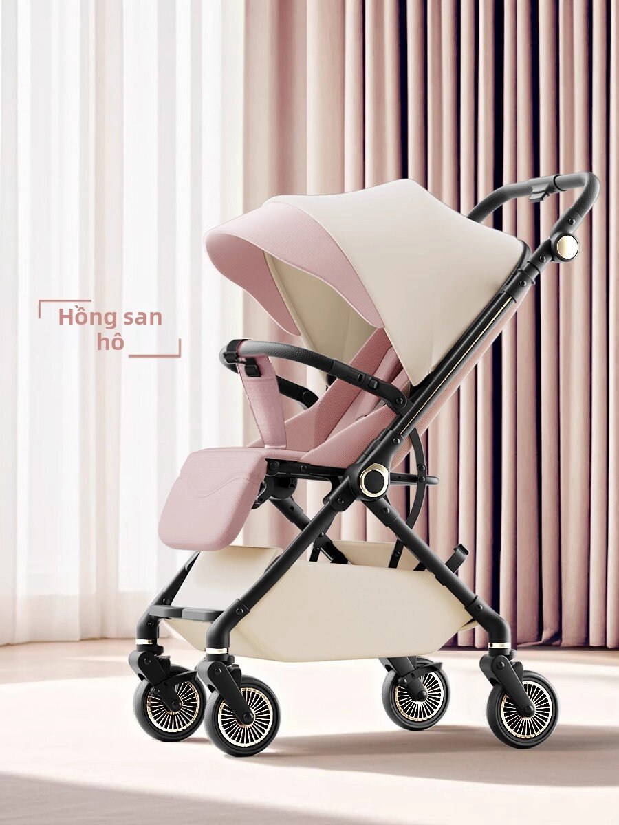 High-View Bidirectional Shock Absorption Foldable Baby Stroller - 4