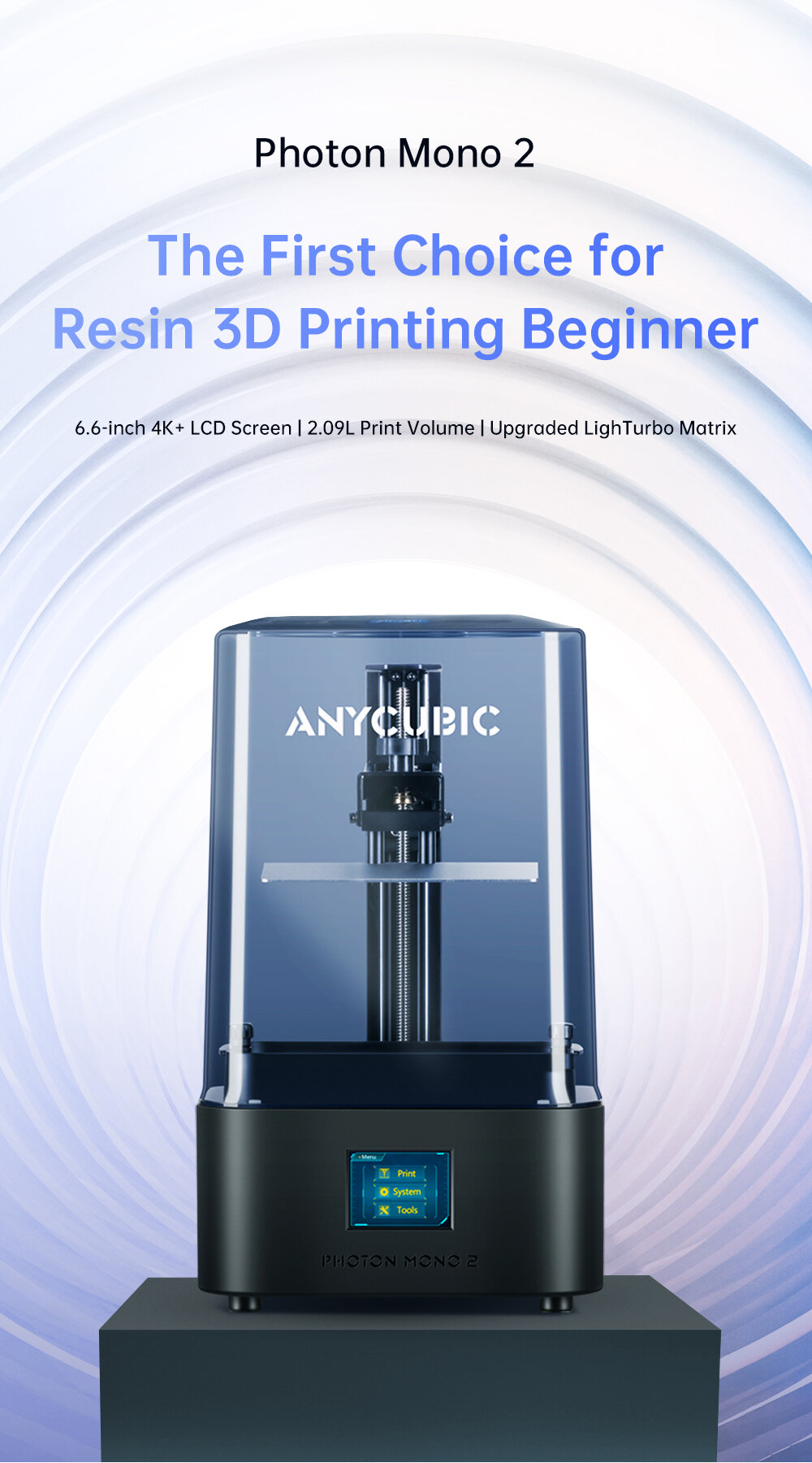 Máy in 3D ANYCUBIC PHOTON MONO 2 màn LCD 4k+