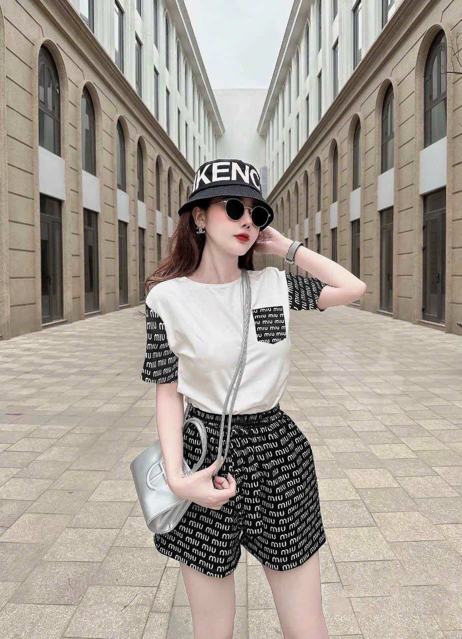SÉT BỘ SHORT COTTON PHỐI 3D CAO CẤP