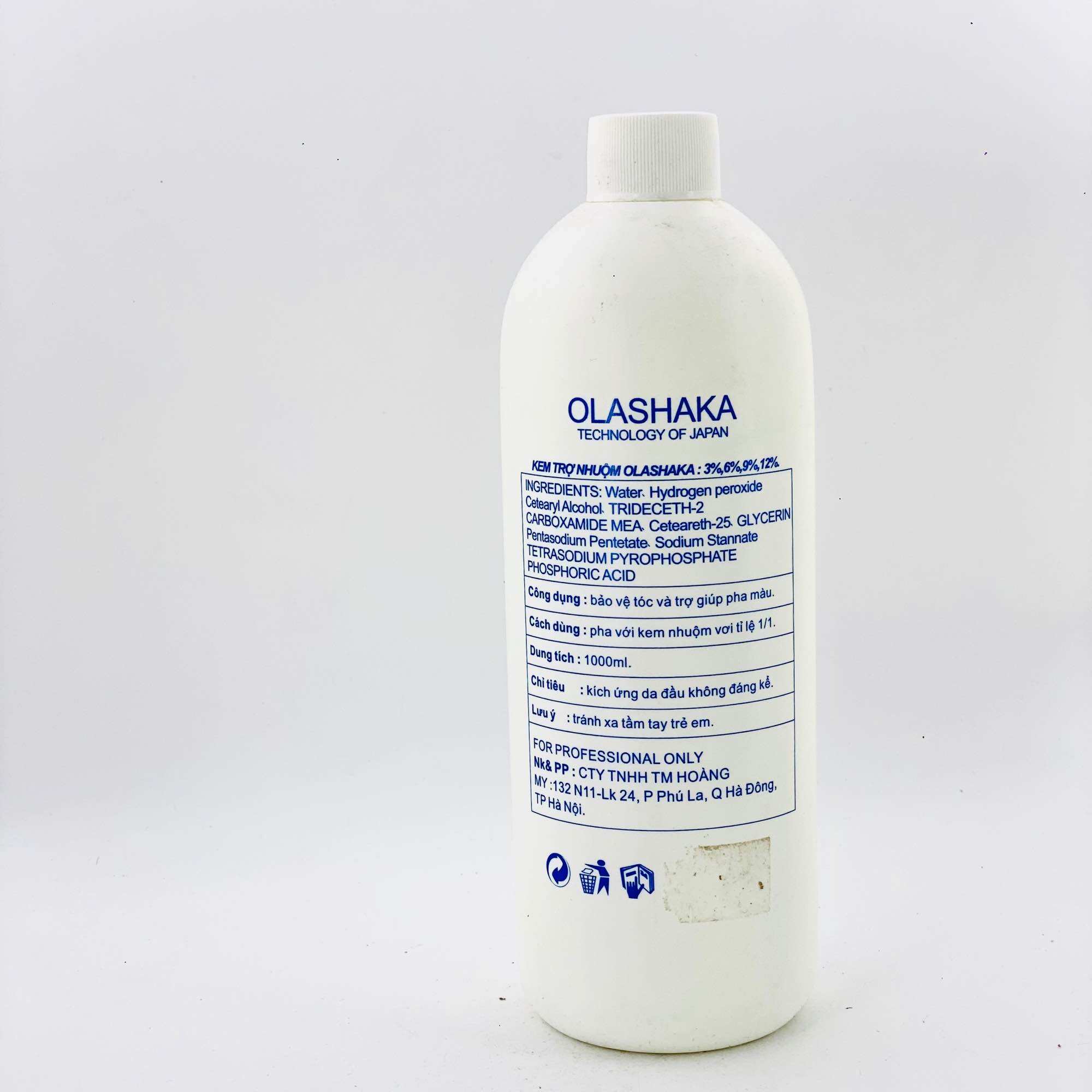 Oxy trợ nhuộm tóc OLASHAKA(New) 1000ml